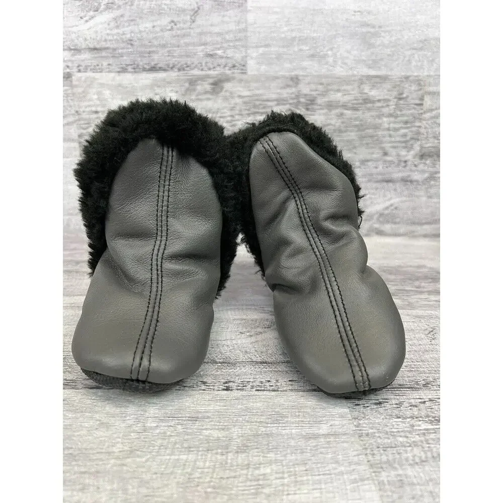 Toddler Faux Fur-Lined Faux Leather Booties Size 7-8